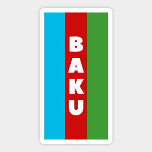 Baku City in Azerbaijani Flag Vertical Sticker